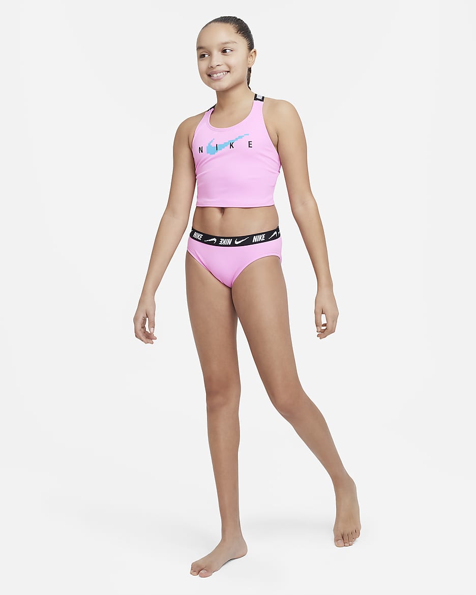 Ensemble de bain midkini a dos croise Nike pour ado fille Nike FR